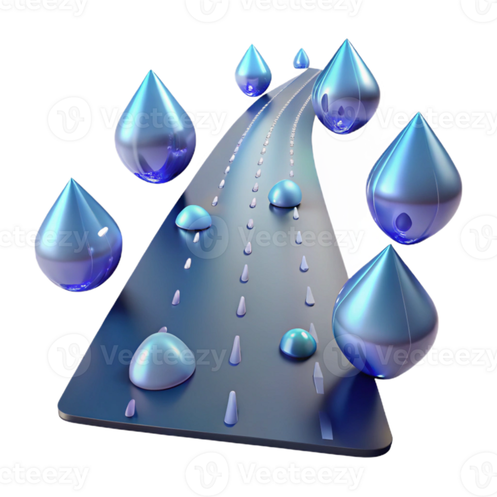 magnificent contemporary Rain Drops on Wet Asphalt Transparent Background genuine png