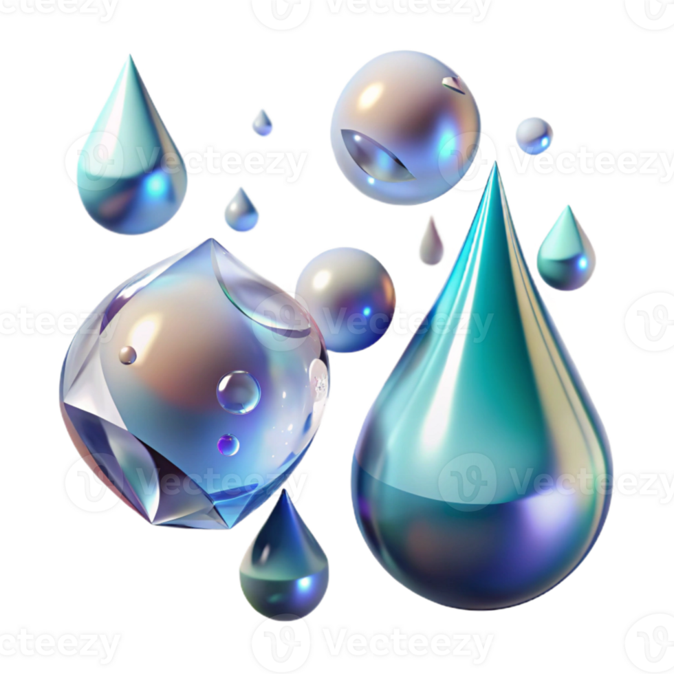 beautiful modern Raindrops Transparent Background with Water Splashes genuine png