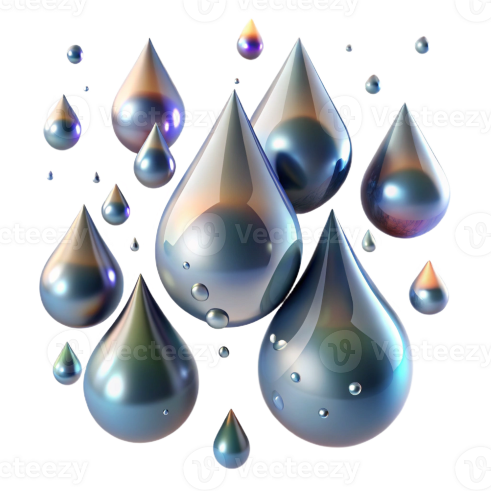 stunning minimalist Rain Drops with Bokeh Effect Transparent Background high resolution png