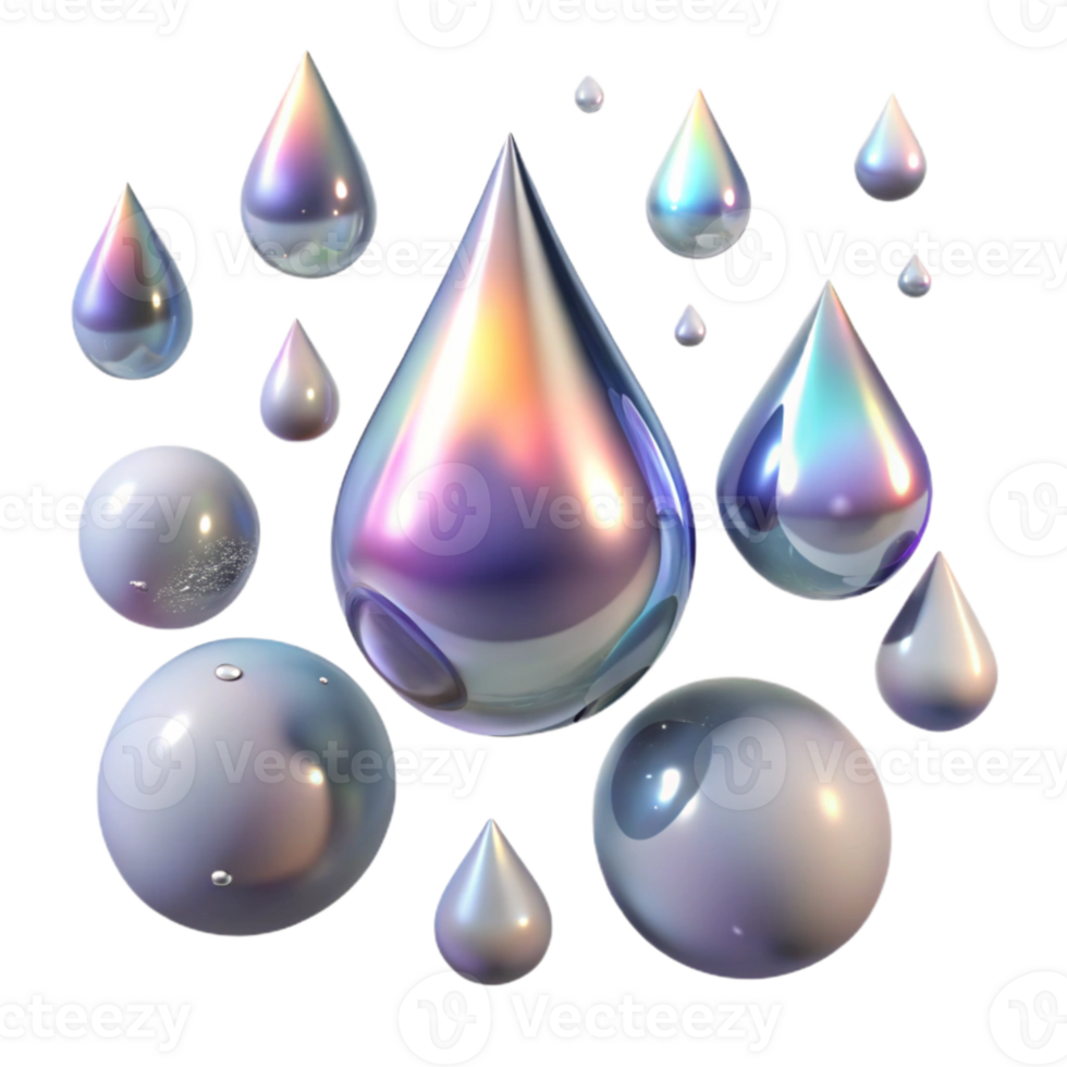 magnificent contemporary Rain Drops with Lens Flare Transparent Background detailed png