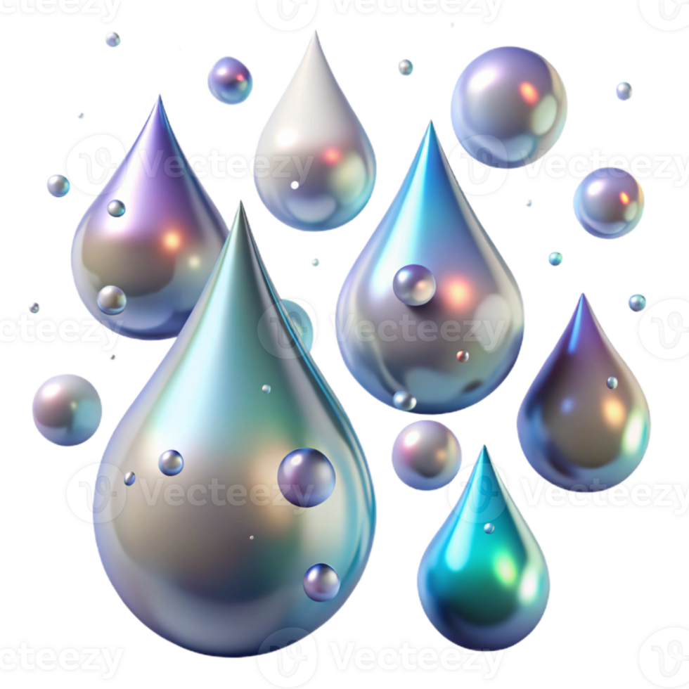 elegant artistic Rain Drops with Bokeh Effect Transparent Background png