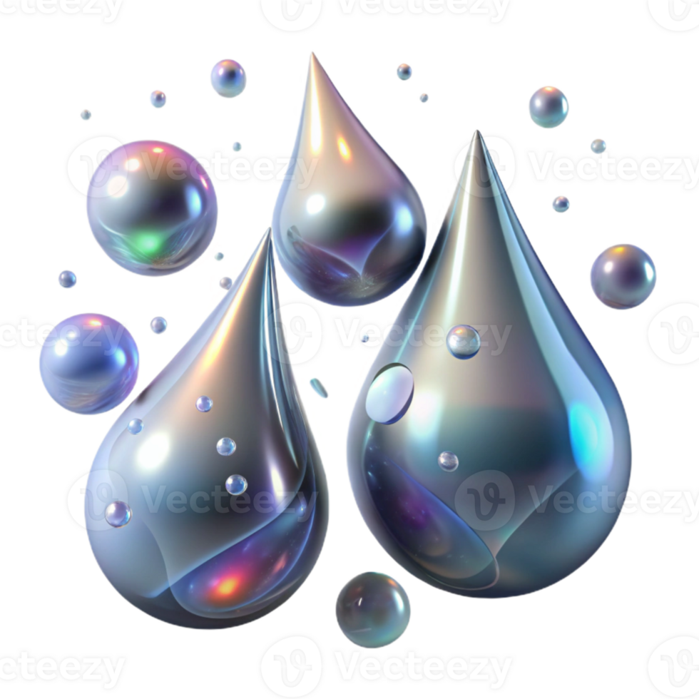dramatic contemporary Rain Drops with Transparent Effect Transparent Background authentic png
