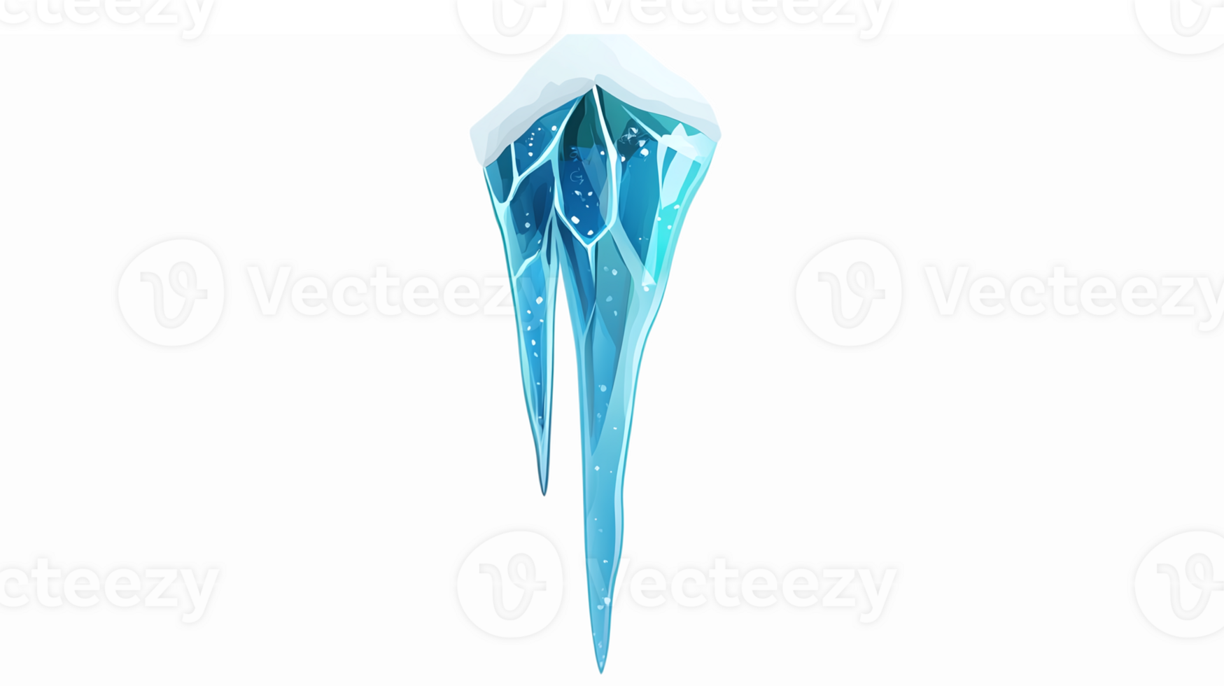 Ice Crystal Formation Isolated on Transparent Background for Winter and Cool Designs png