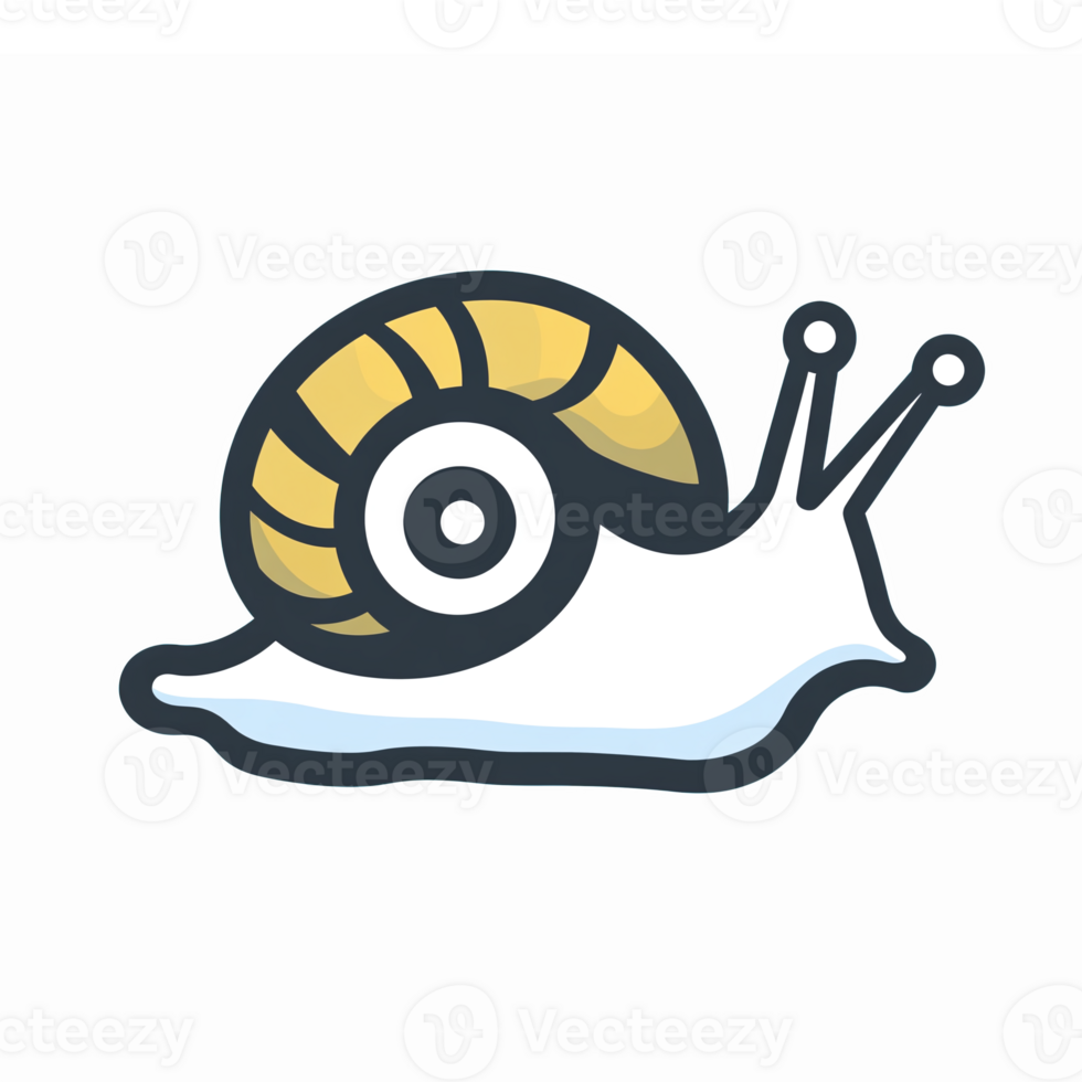 Cute Cartoon Snail with Spiral Shell for Nature Illustrations and Educational Materials png