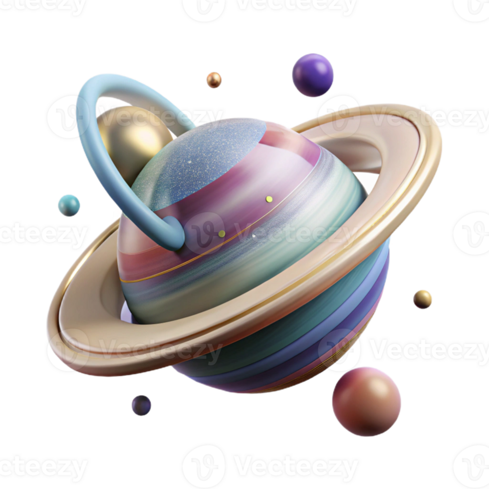 extraordinary modern Realistic Planet Saturn with Rings Isolated png