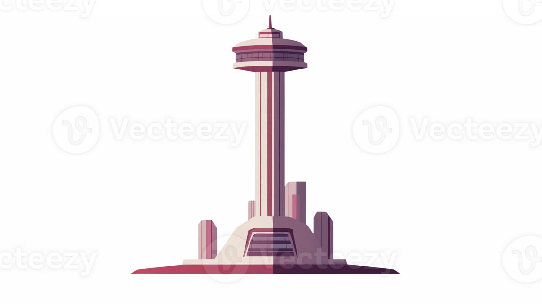 Space Needleic Landmark Seattle Illustration on Transparent Background png