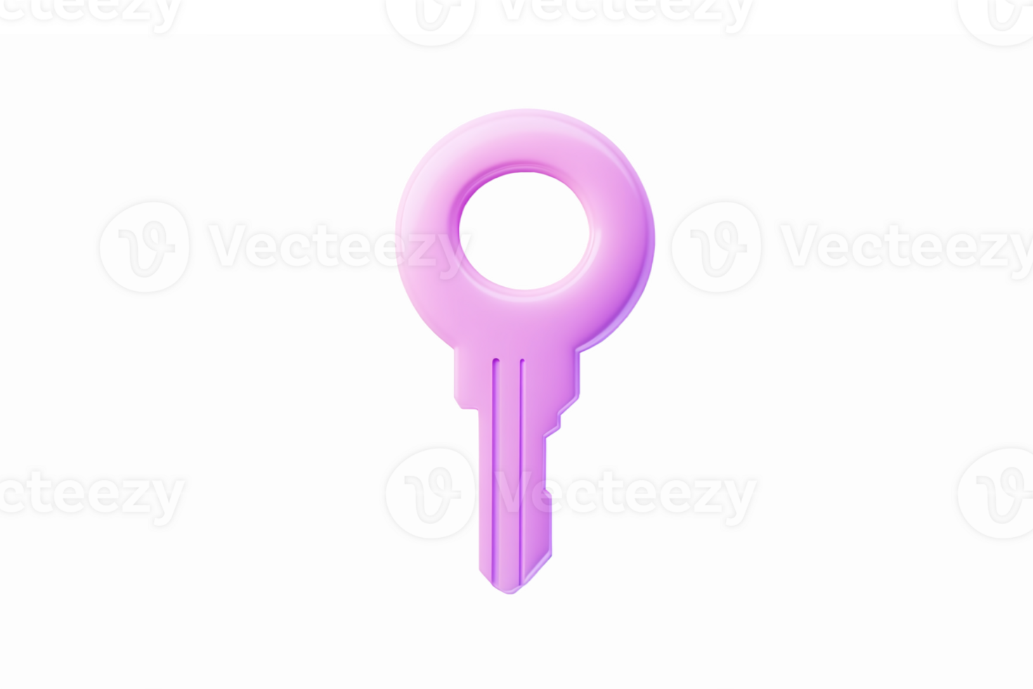Stylish Pink Key with Transparent Background for Security and Digital Access Representations png