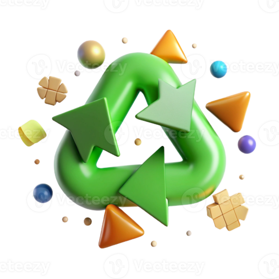 wonderful modern Recycling Symbol Cutout with Green Arrows high resolution png