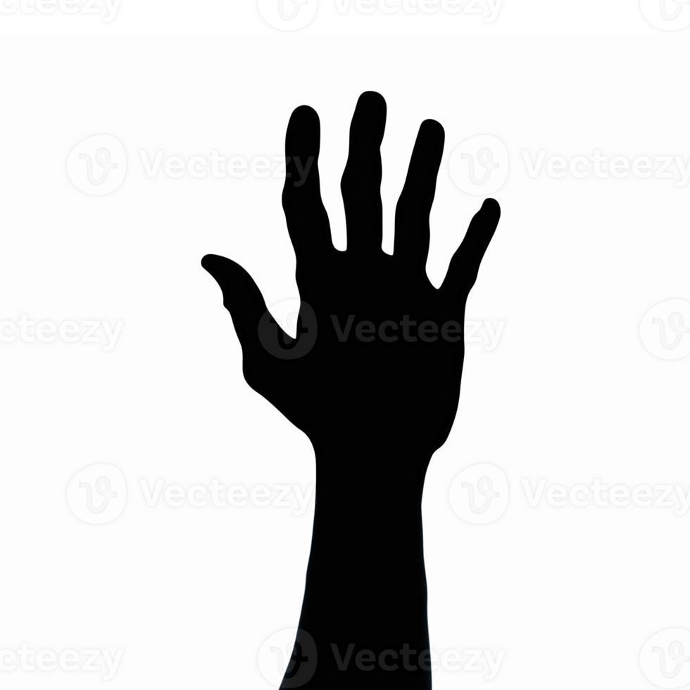 Silhouette of an Outstretched Hand Symbolizing Help and Support with Transparent Background png