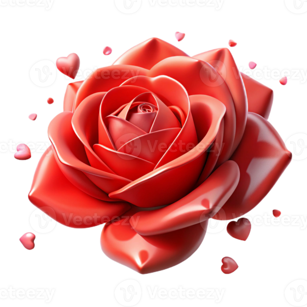 elegant minimalist Red Rose Petal Single Layer Cutout genuine png