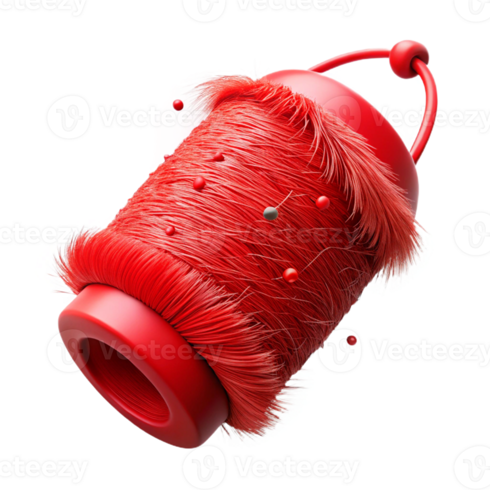 stunning contemporary Red Thread with Frayed Edges Isolated original png