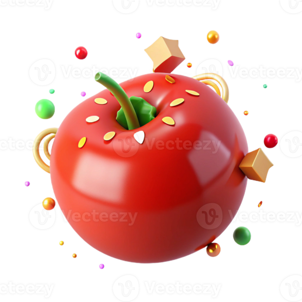 stunning contemporary Red Tomato Whole View Element high quality png