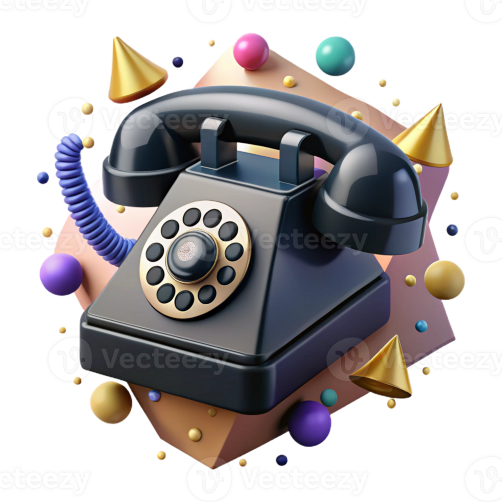 stunning classic Retro Telephone Rotary Dial Isolated Element professional png