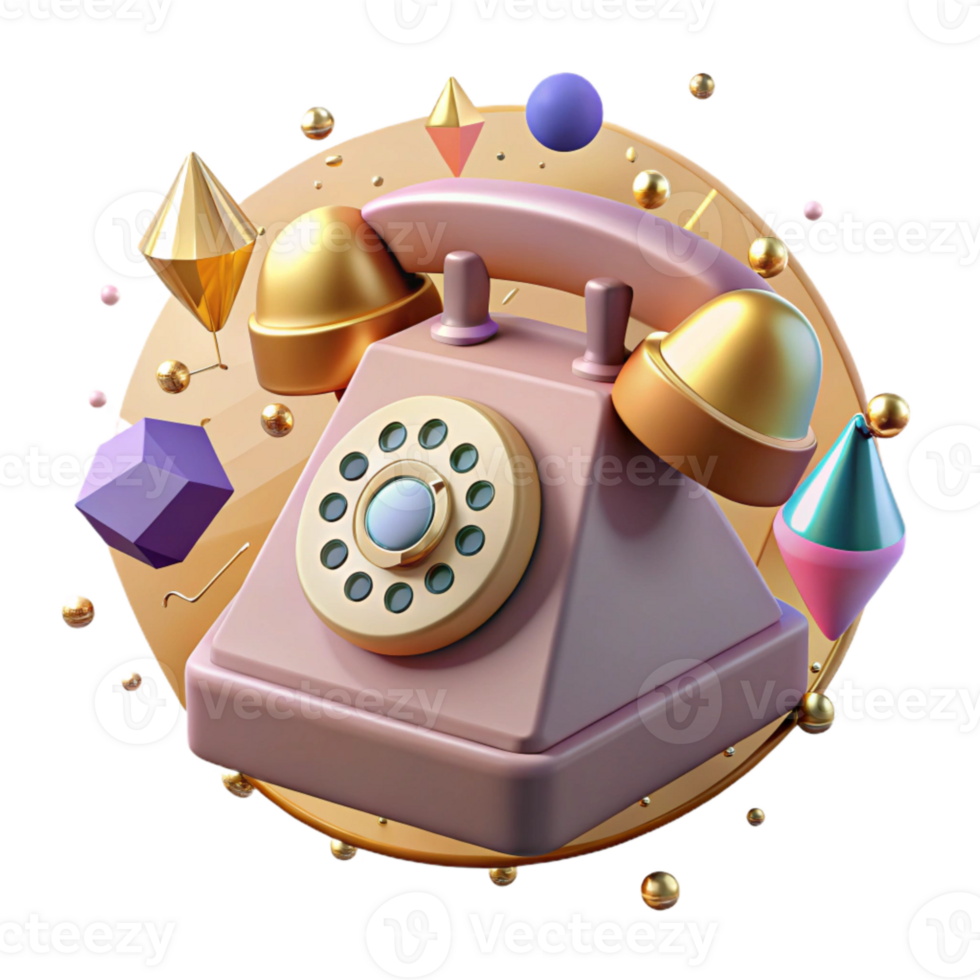 dramatic rustic Retro Telephone Rotary Dial Isolated Element png
