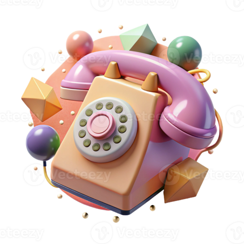 magnificent minimalist Retro Telephone Rotary Dial Isolated Element professional png