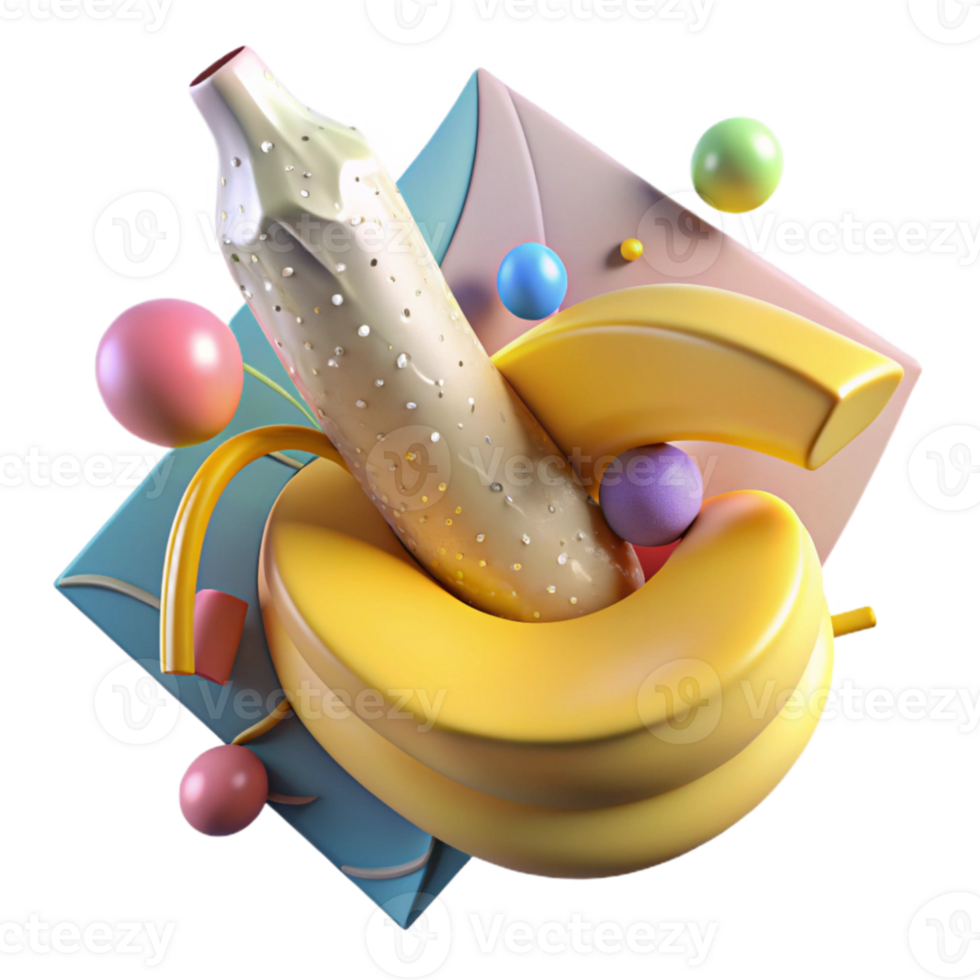 magnificent modern Ripe Banana Peeled Isolated Cutout premium png