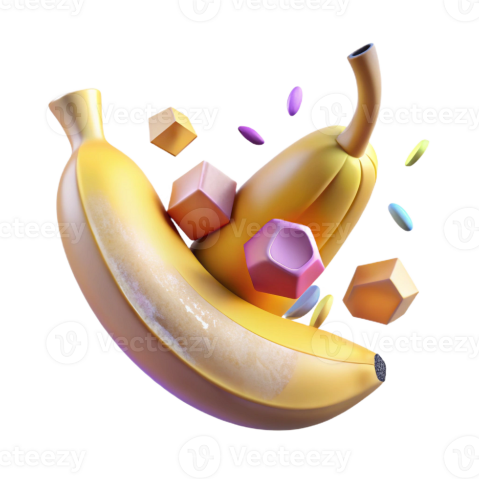vibrant vintage Ripe Banana Peel Partially Open Isolated premium png