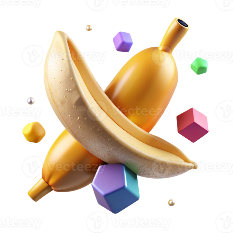 impressive creative Ripe Banana Peel Partially Open Isolated high resolution png
