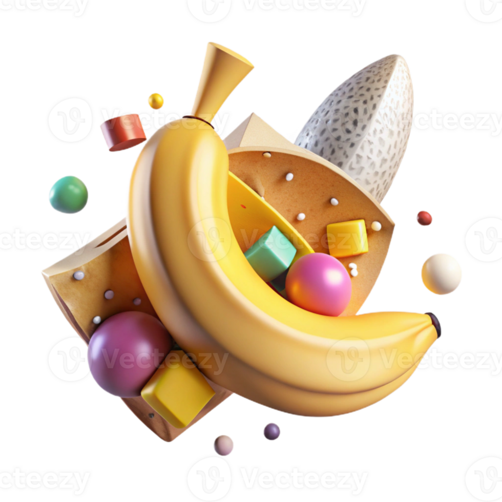 magnificent modern Ripe Banana Peel Partially Open Isolated high resolution png