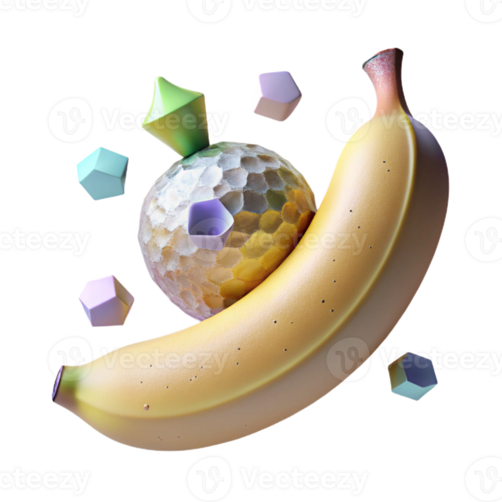 magnificent minimalist Ripe Banana Transparent Background with Peel Texture original png