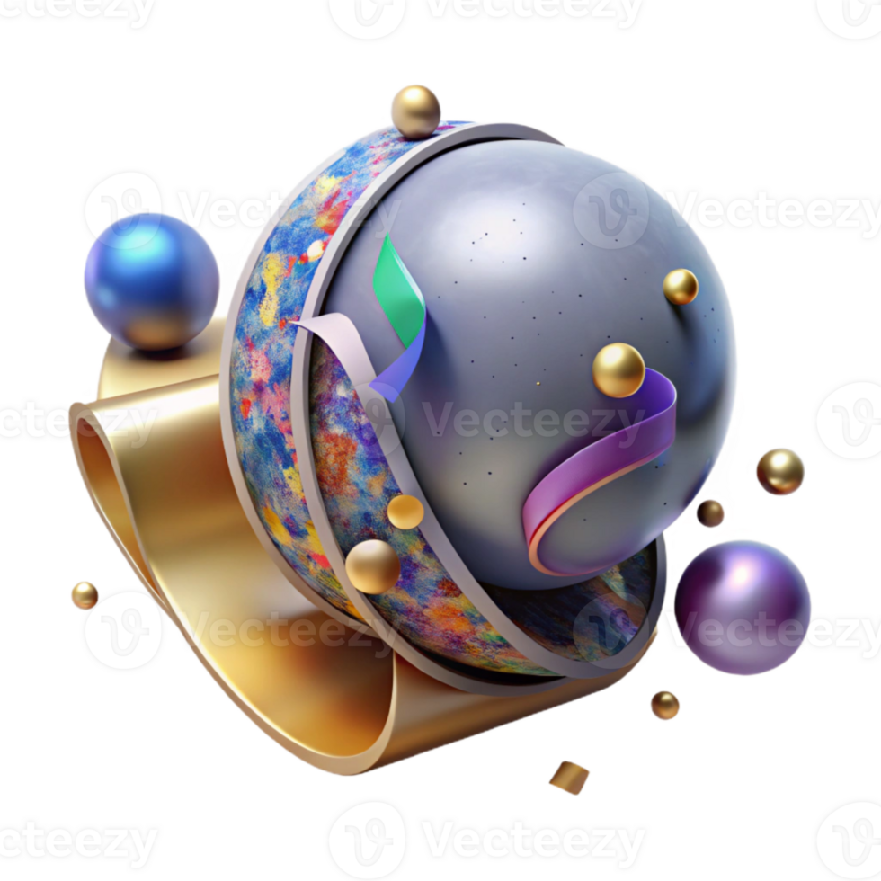 magnificent abstract Rolling Ball with Shadow Transparent Background detailed png