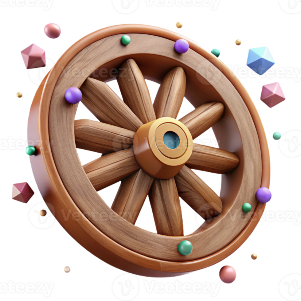 extraordinary creative Rustic Wooden Wheel Spoke Detail Cutout high quality png