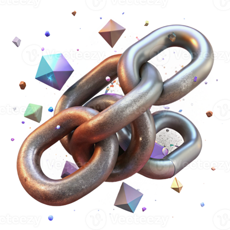 beautiful contemporary Rusty Chain Isolated with Detailed Links detailed png