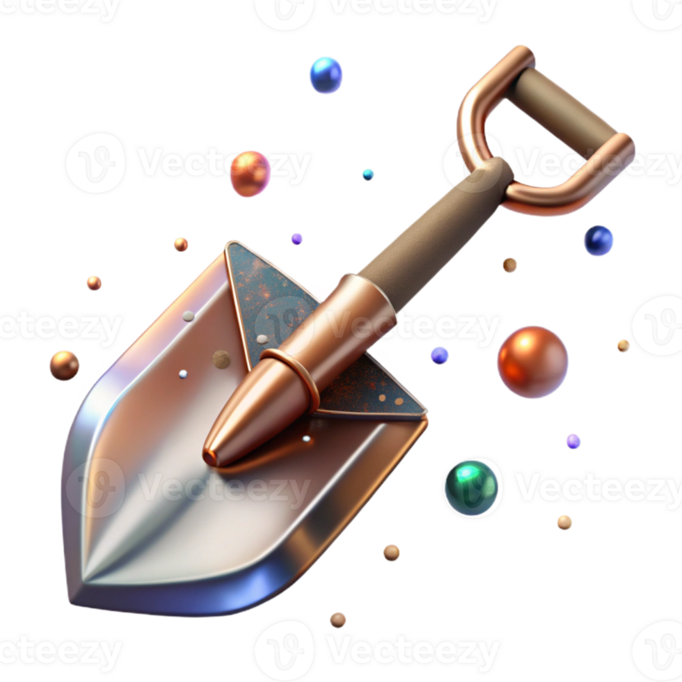 magnificent contemporary Rusty Metal Spade with Handle Cutout Transparent Background exclusive png