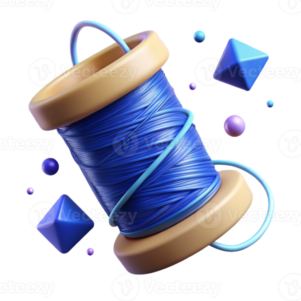 dramatic artistic Sapphire Blue Thread Cutout Transparent Background Jewel Tone exclusive png