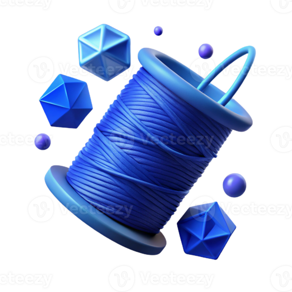 beautiful creative Sapphire Blue Thread Cutout Transparent Background Jewel Tone high resolution png