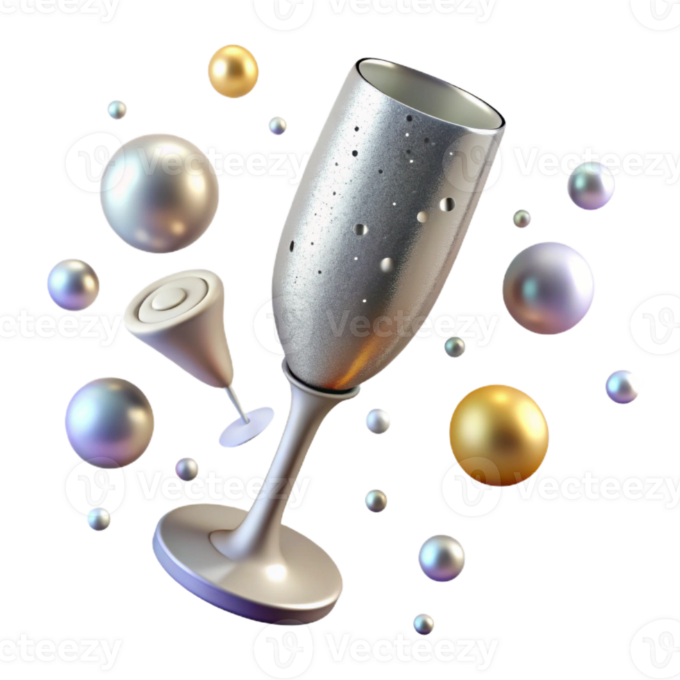 impressive rustic Shadow of a Champagne Flute Cutout original png