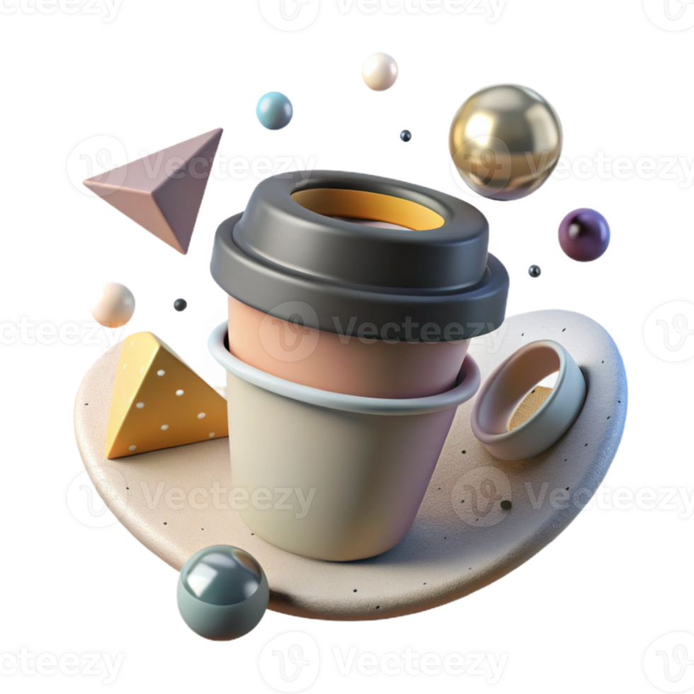 wonderful vintage Shadow of a Coffee Cup Cutout high quality png