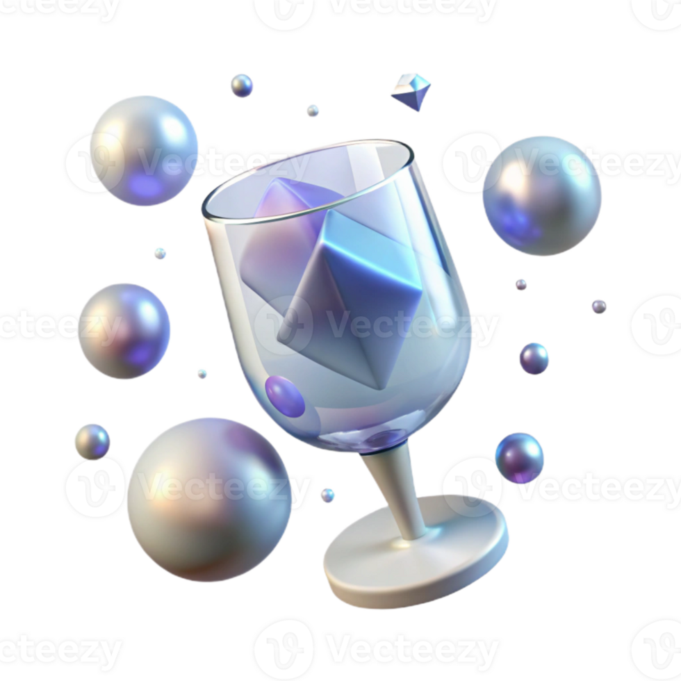 magnificent vintage Shadow of a Glass of Water Transparent Element original png