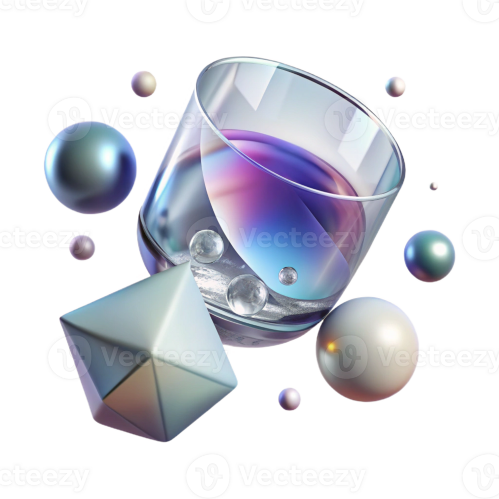 vibrant creative Shadow of a Glass of Water Transparent Element detailed png