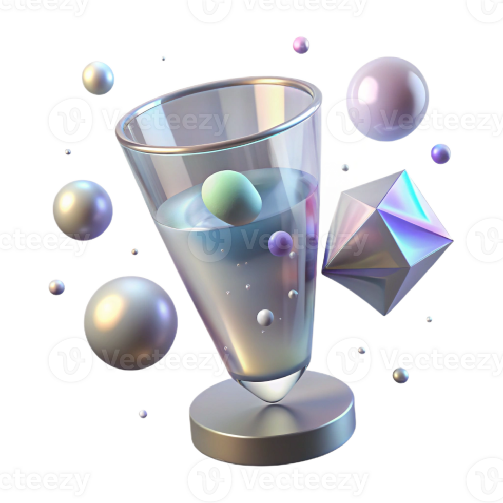 magnificent vintage Shadow of a Glass of Water Transparent Element exclusive png