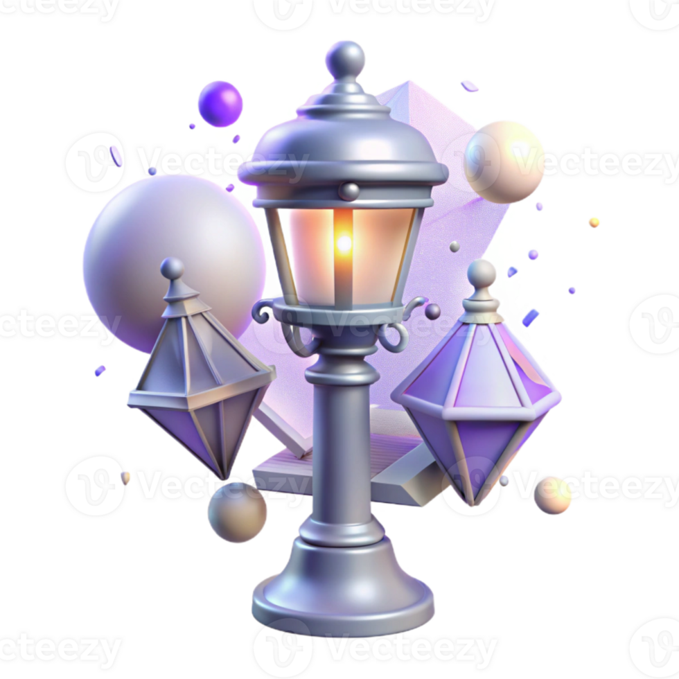 elegant vintage Shadow of a Lamppost Transparent Element original png