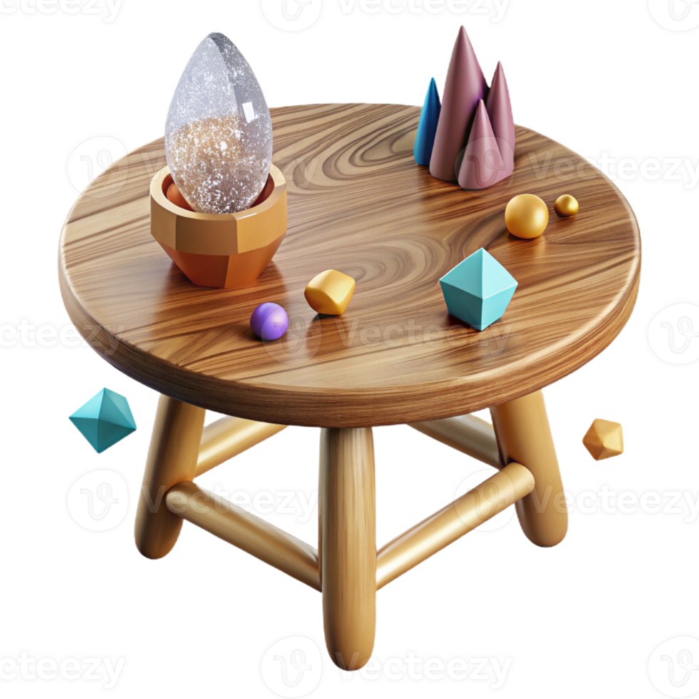 vibrant minimalist Shadow of Table with Wooden Surface Cutout png