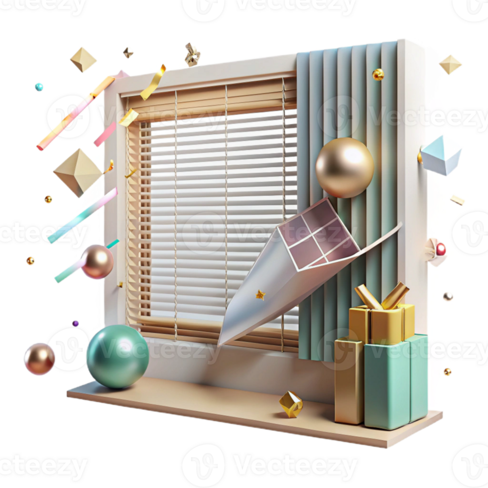serene modern Shadow of Window with Blinds Cutout exclusive png