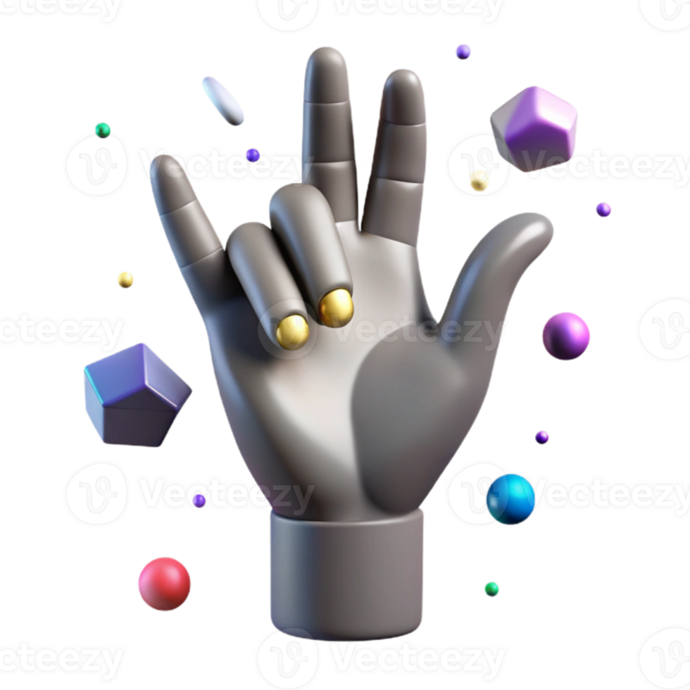 serene rustic Shadow Puppet Hand Gesture Cutout original png