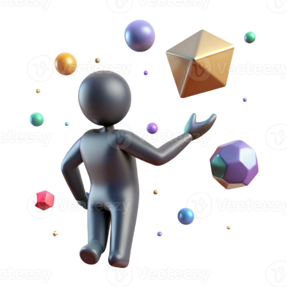 impressive abstract Silhouette of a Person Meditating in a Parallel Universe Cutout premium png