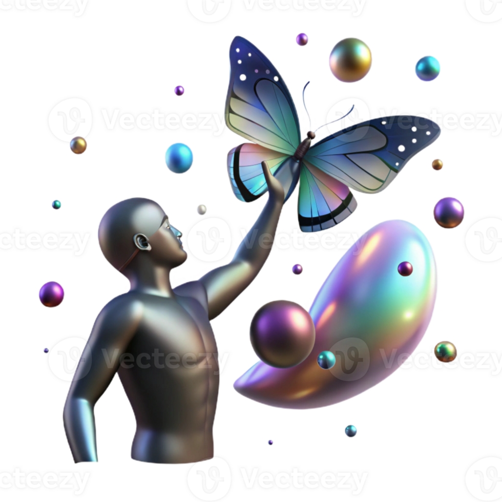stunning abstract Silhouette of a Person Meditating in a Parallel Universe Cutout authentic png
