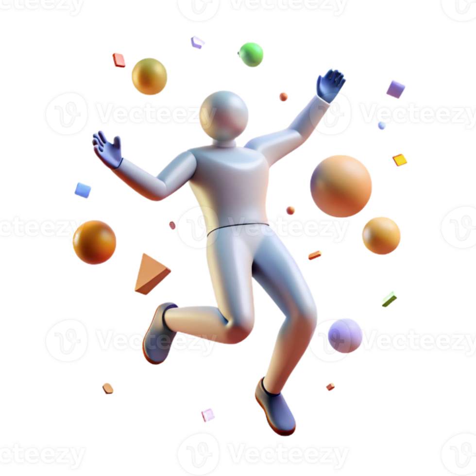 extraordinary abstract Silhouette of Jumping Figure with Shadow high quality png
