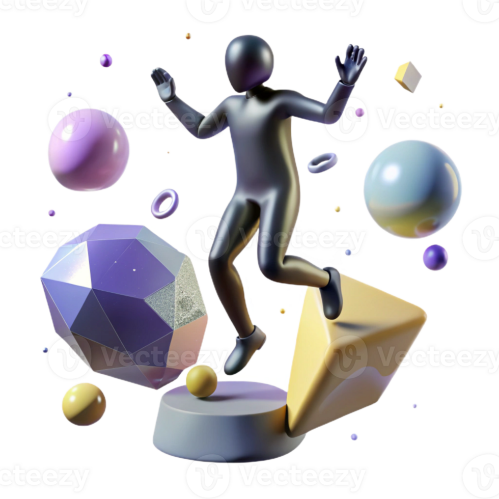 stunning artistic Silhouette of Jumping Figure with Shadow professional png