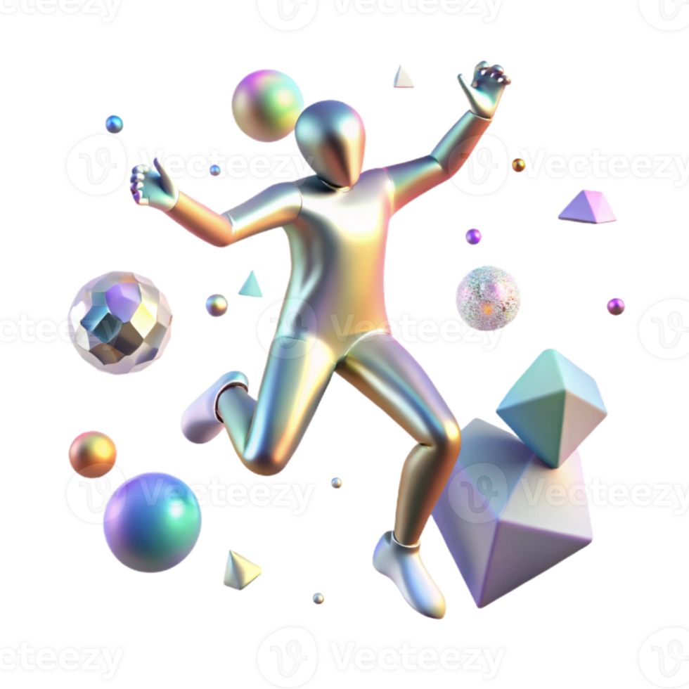 vibrant creative Silhouette of Person Jumping with Extended Shadow Cutout detailed png