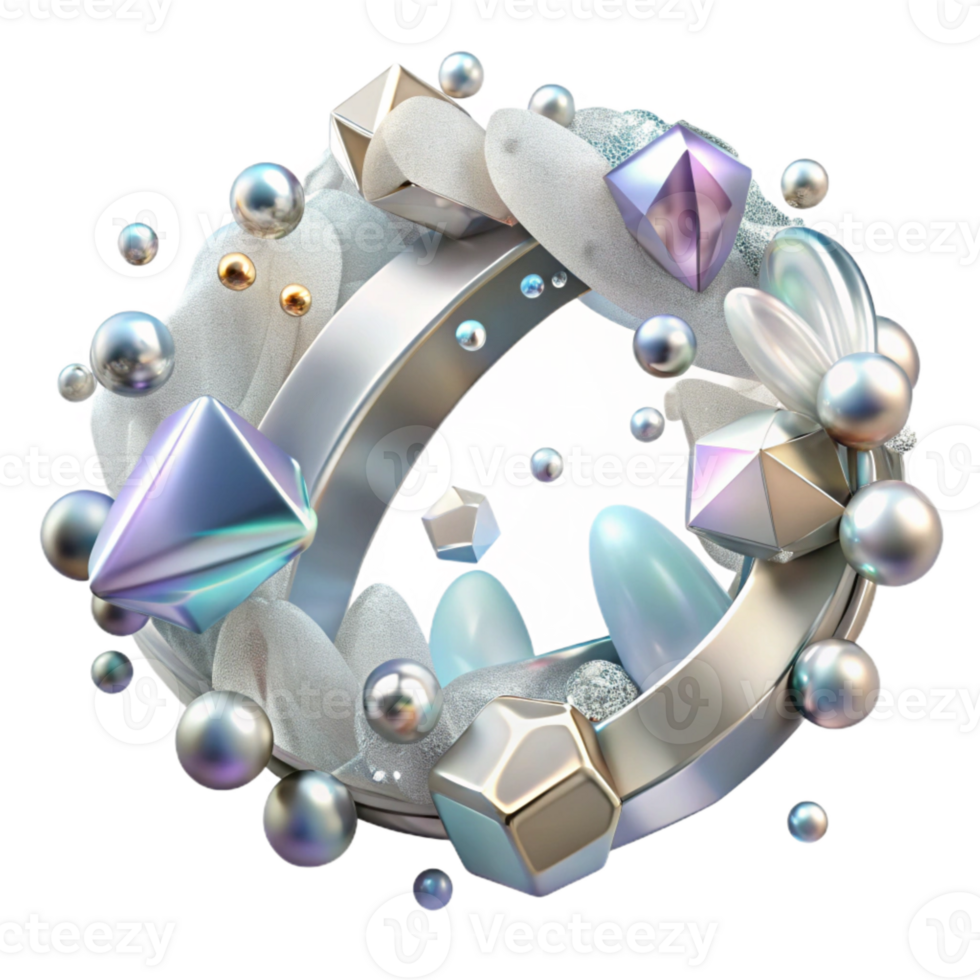 extraordinary abstract Silver Bracelet Delicate Design Transparent Background Cutout original png