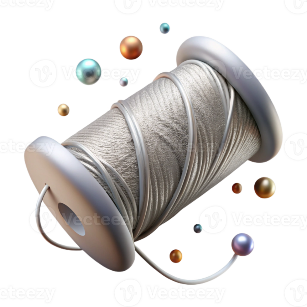 elegant modern Silver Thread in Dim Lighting Isolated genuine png