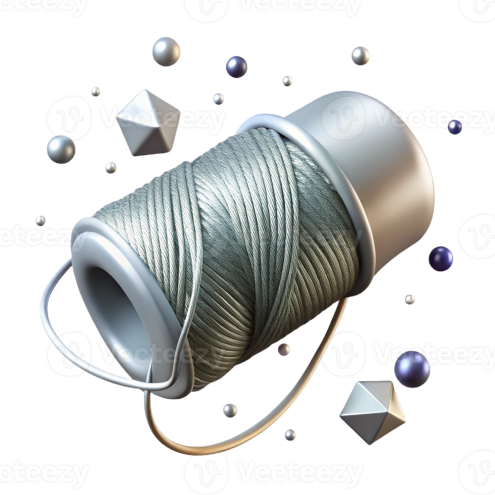 impressive modern Silver Thread in Dim Lighting Isolated premium png
