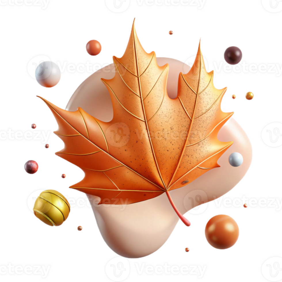 elegant traditional Single Autumn Leaf Falling Cutout Transparent Background high resolution png