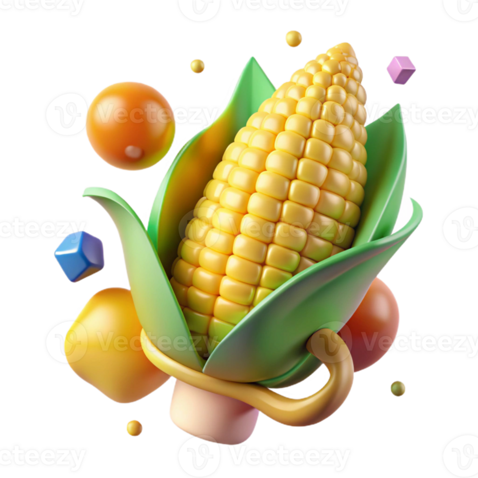 impressive contemporary Single Ear of Corn Isolated Element high resolution png