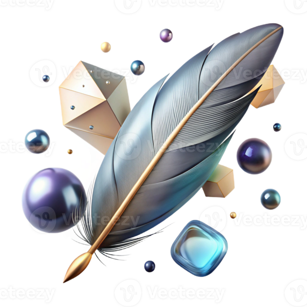 extraordinary traditional Single Feather Floating Cutout Transparent Background high quality png